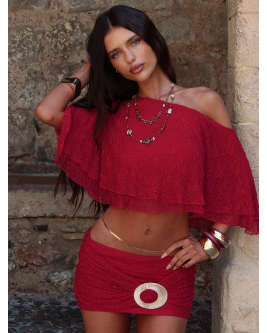 Outcast Red Jillian Top