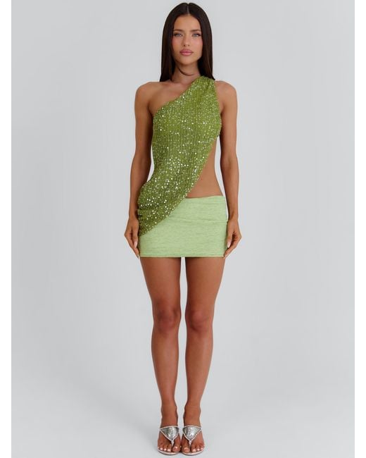 Outcast Green Itzel Mini Dress