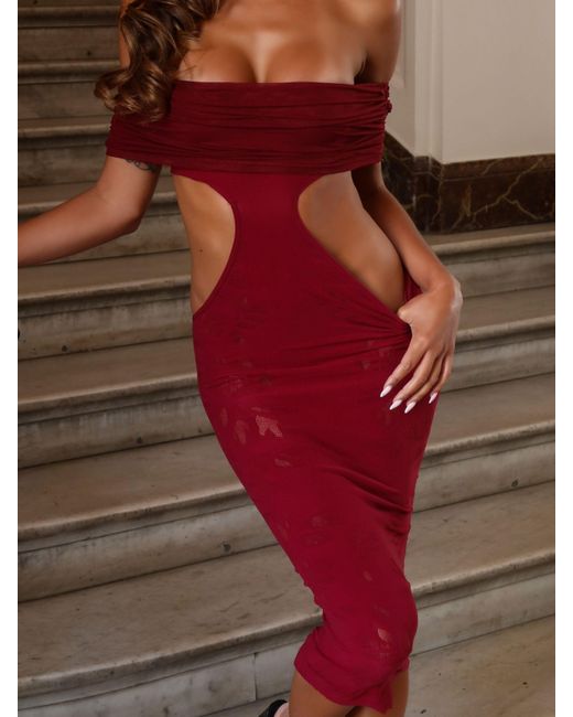 Outcast Red Solea Midi Dress