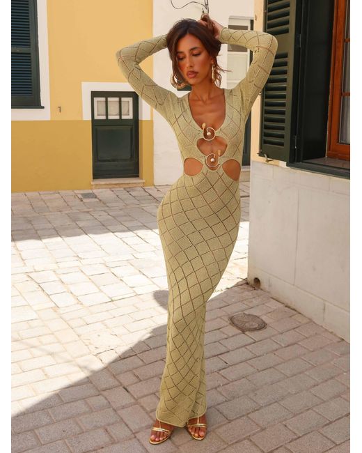 Outcast Metallic Isotta Maxi Dress