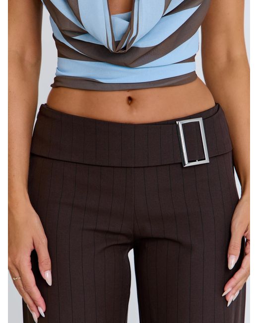 Outcast Brown Elysa Pant Pinstripe