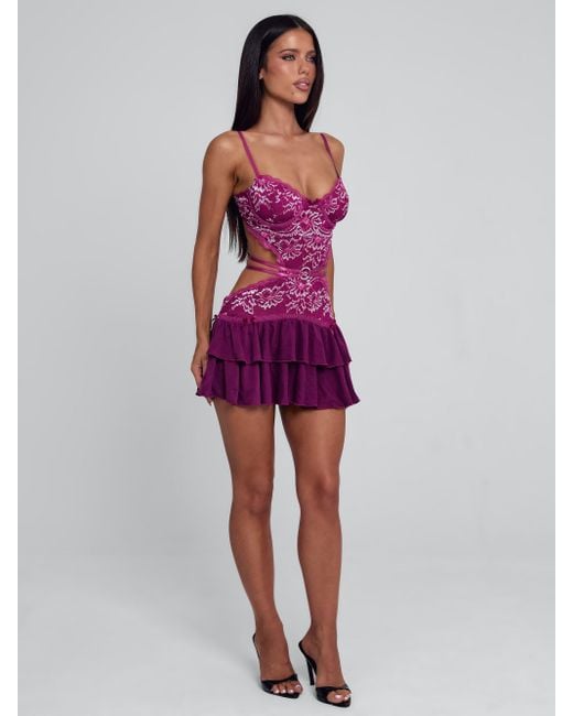 Outcast Women's Red Santana Mini Dress Burgundy