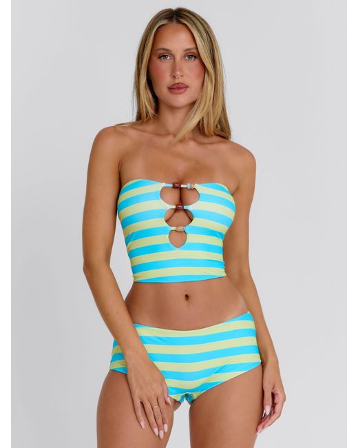 Outcast Blue Charlie Swim Top Stripe