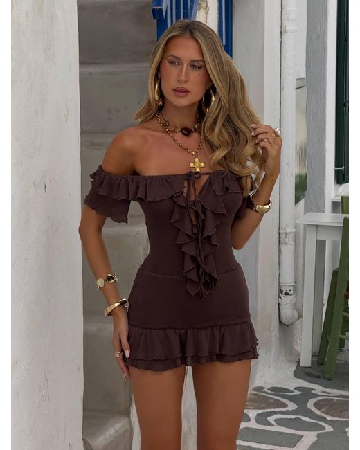 Outcast Brown Sahara Mini Dress