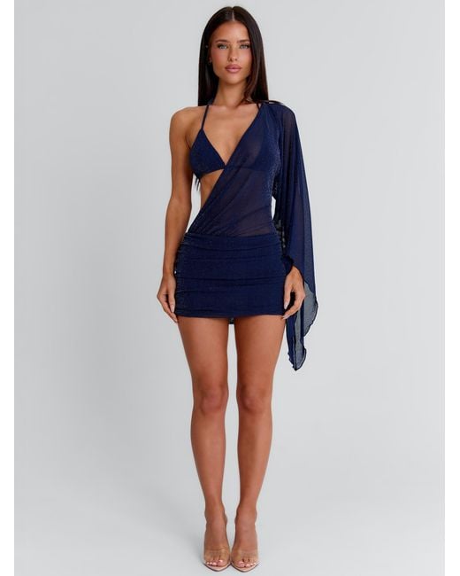 Outcast Blue Nayeli Two-Piece Mini Dress
