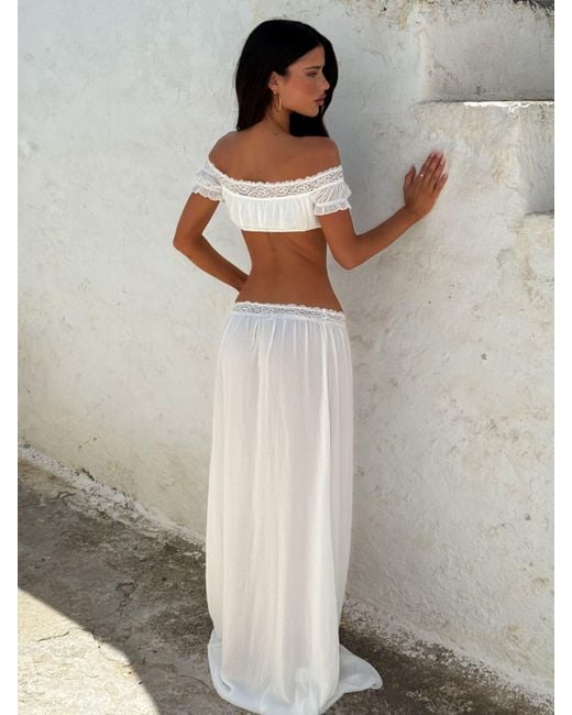 Outcast White Althaia Maxi Skirt