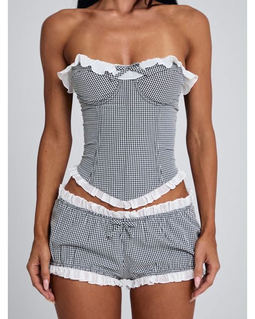 Outcast Blue Junnie Short Gingham