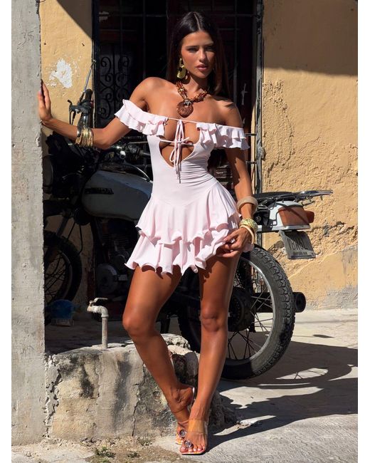 Outcast White Lorraine Mini Dress