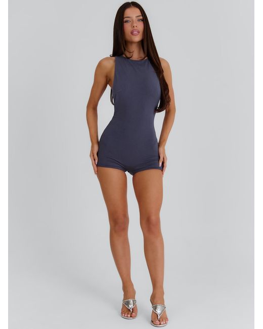 Outcast Blue Kinley Playsuit Steel