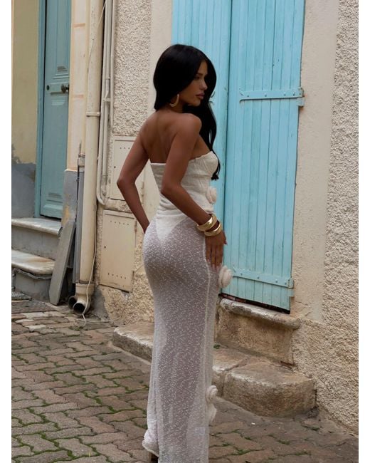 Outcast Anika Maxi Dress Ivory in White | Lyst