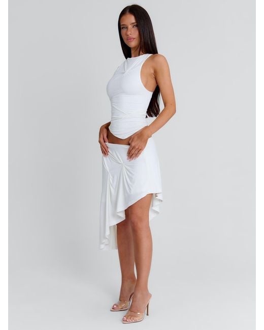 Outcast White Noemai Midi Skirt