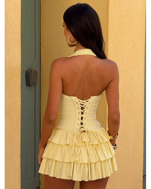 Outcast Women's Yellow Carie Mini Dress Baby