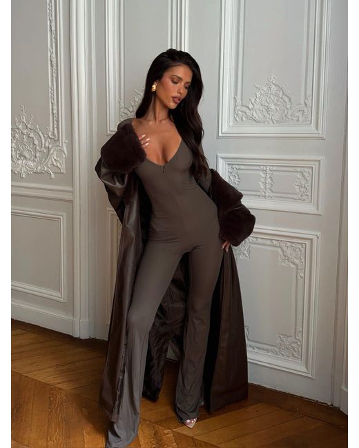 Outcast Brown Imani Jumpsuit Taupe