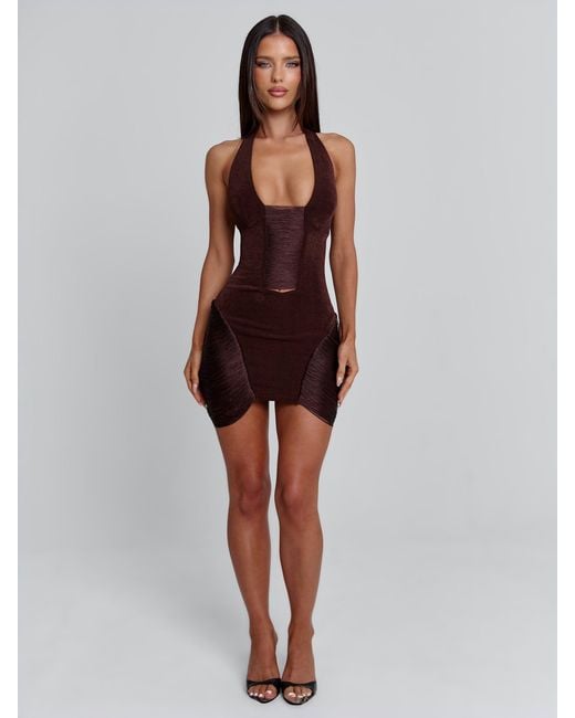 sachin and babi light blue dress Outcast Zephyria Mini Dress Chocolate in Brown