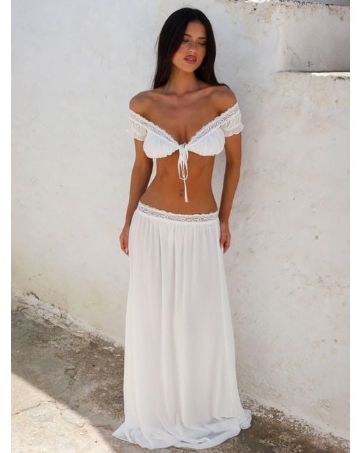 Outcast White Althaia Maxi Skirt
