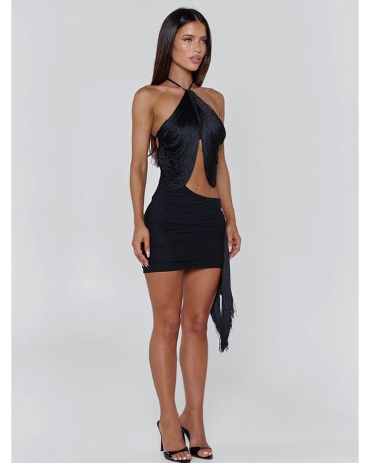 Outcast Blue Frostline Mini Dress