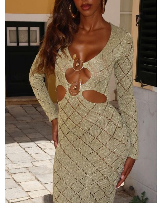 Outcast Metallic Isotta Maxi Dress