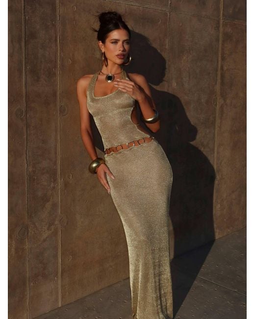 mini gold dresses Niki Mini Dress Golden Crystal main image 0