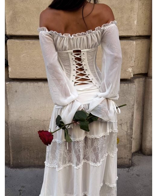 Outcast White Solalnes Skirt