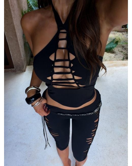 Outcast Black Zhera Top