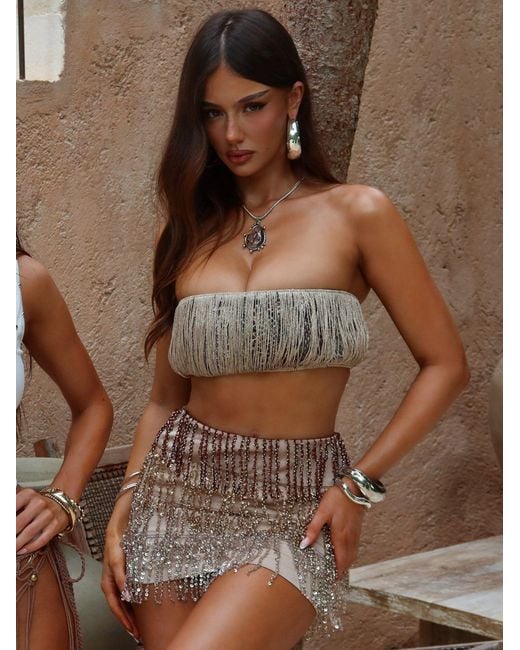 Outcast Brown Zeriah Top Print