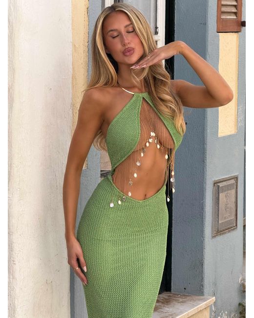 outcast green dress Martina Mini Dress Green