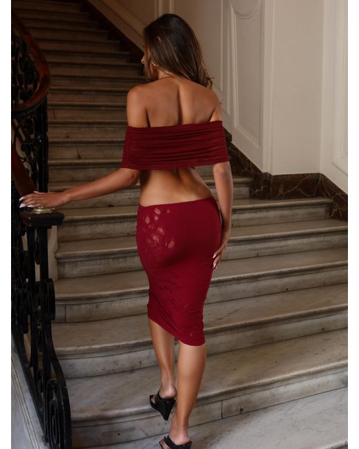 Outcast Red Solea Midi Dress
