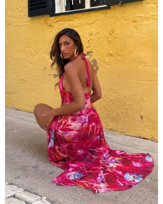 strapless open back dress Andrianna Mini Dress Orange main image 0