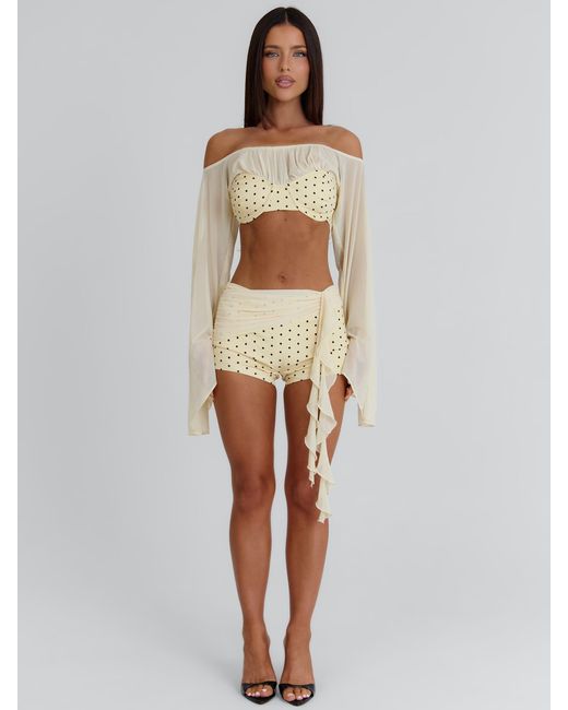 Outcast White Riya Shorts Polka Dot