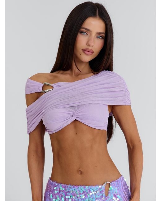 Outcast Purple Rosalee Crop Top