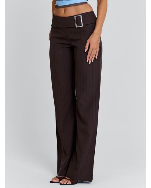 Outcast Brown Elysa Pant Pinstripe