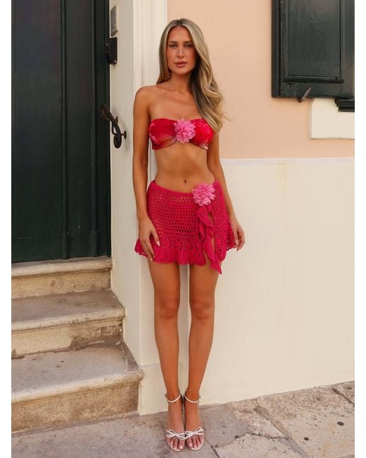 Outcast Red Vittoria Top Crimson Lily