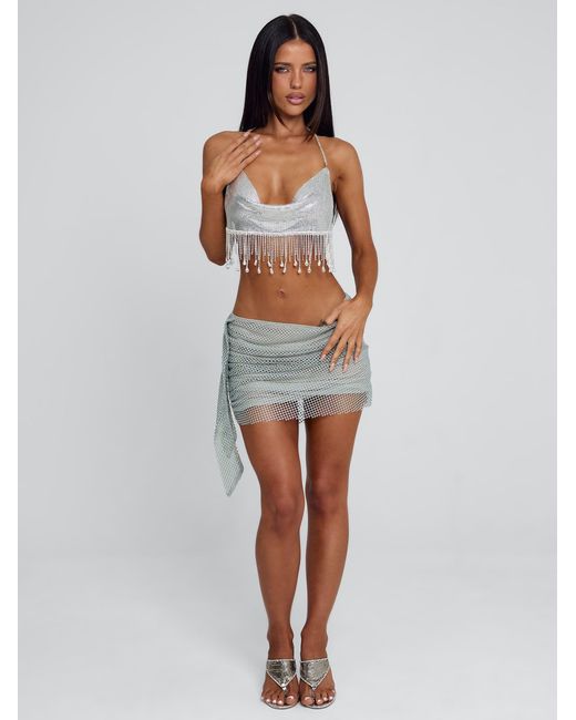 Outcast Gray Evane Mini Skirt
