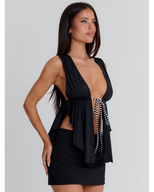 Outcast Black Sofie Crop Top