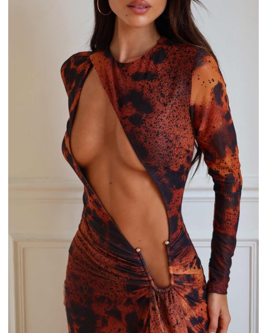 Outcast Brown Lunelle Maxi Dress Denali