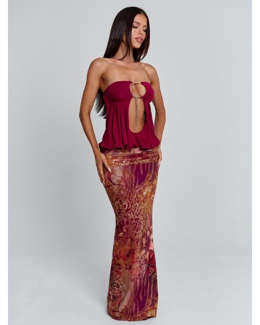 Outcast Red Diora Maxi Dress Celine