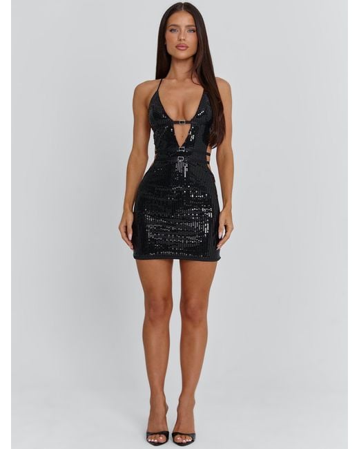 Outcast Brown Iva Mini Dress Sequin