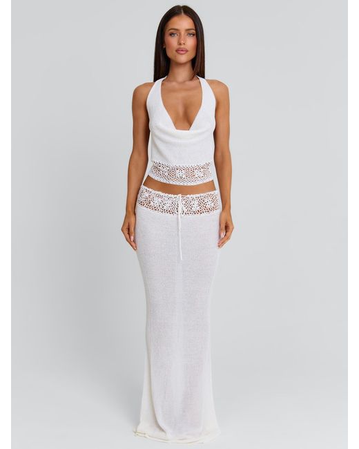 Outcast White Harriett Maxi Skirt