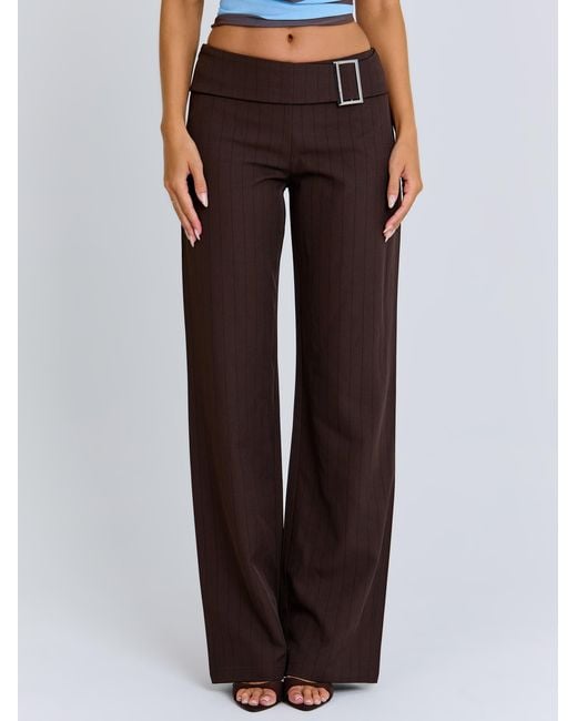 Outcast Brown Elysa Pant Pinstripe
