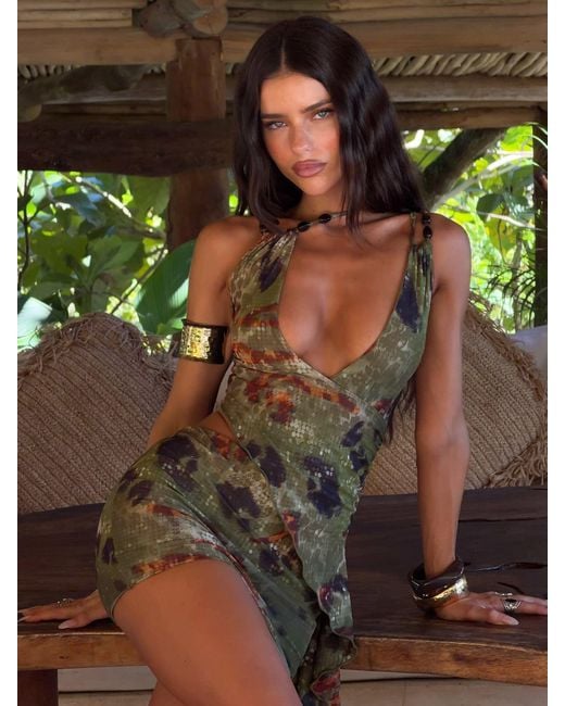 Outcast Green Harmoney Mini Dress Karla