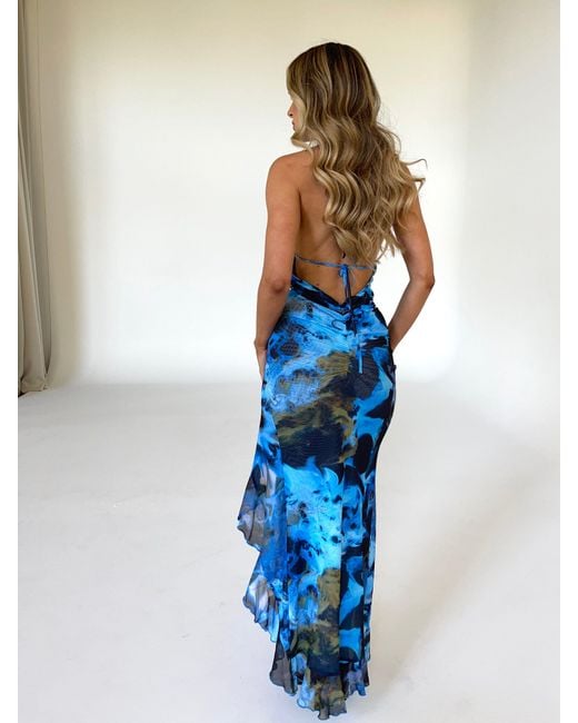 Outcast Ashlen Maxi Dress Midnight Sea in Black | Lyst