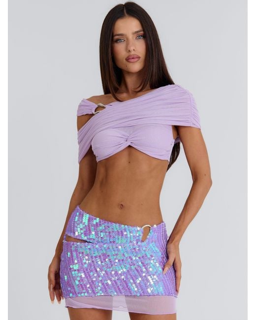 Outcast Purple Rosalee Crop Top