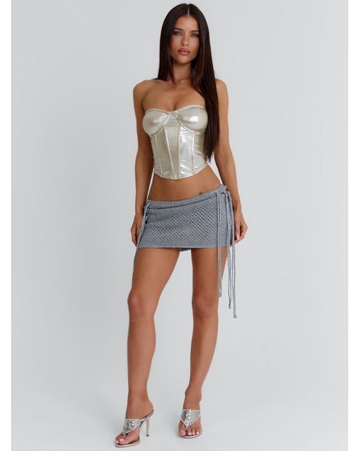Outcast Metallic Amaris Mini Skirt