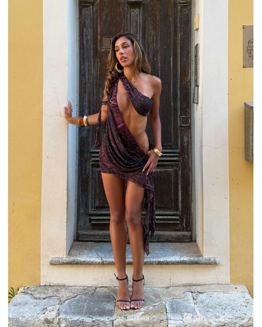 Outcast Brown Miana Mini Dress Cyrene