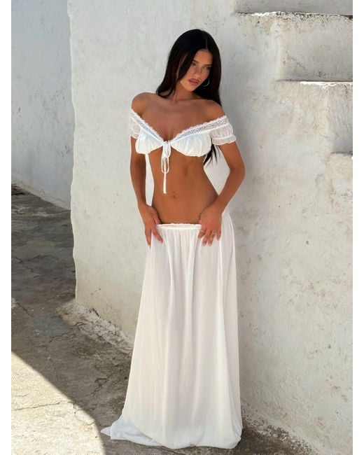 Outcast White Althaia Maxi Skirt