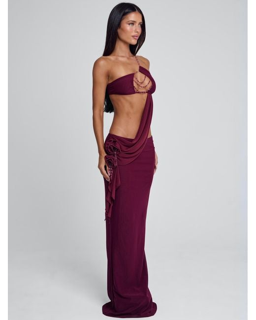 Outcast Red Raer Maxi Dress Burgundy
