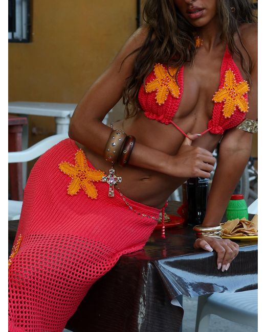 Outcast Red Natalie Top Coral
