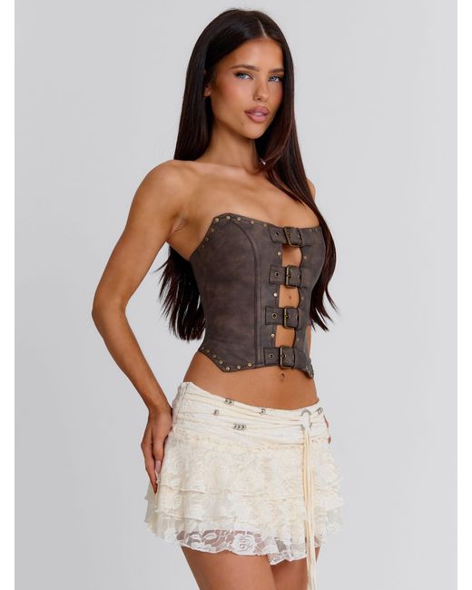 Outcast White Briellie Mini Skirt