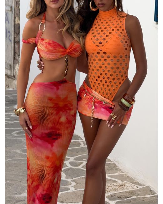Outcast Orange Frey Bodysuit