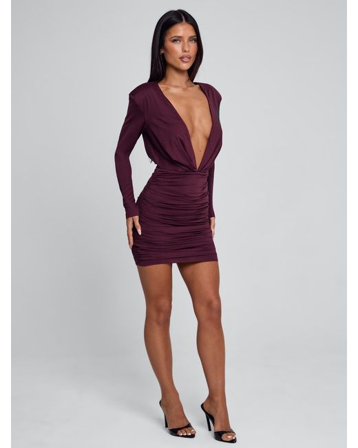 knee length dresses for ladies Luciae Mini Dress Plum